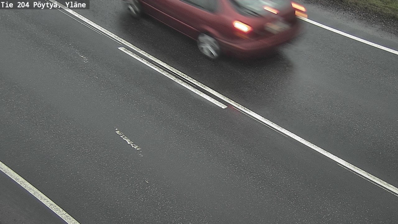 Weather Camera Image Väg 204 Pöytyä, Yläne, Pöytyä, Varsinais-Suomi