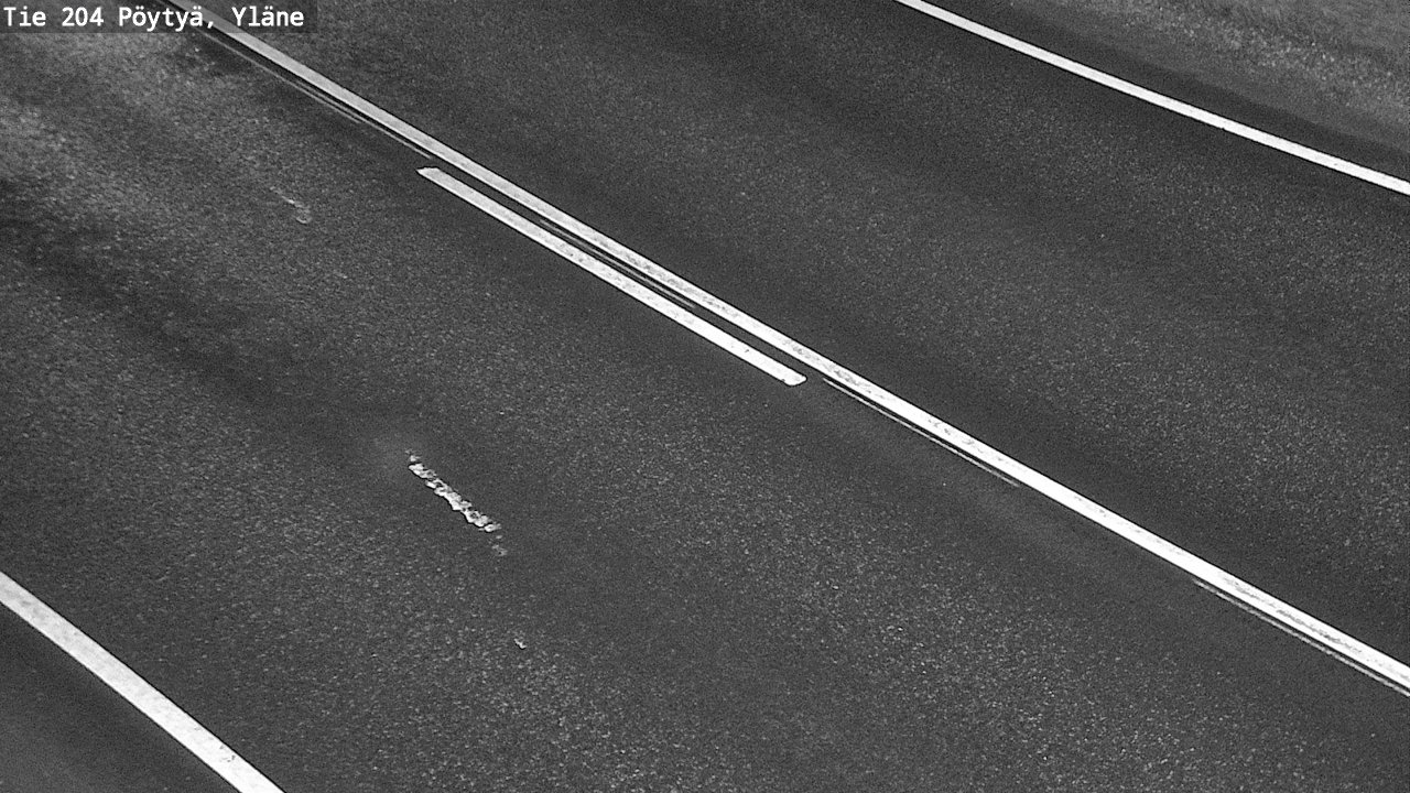 Weather Camera Image Väg 204 Pöytyä, Yläne, Pöytyä, Varsinais-Suomi