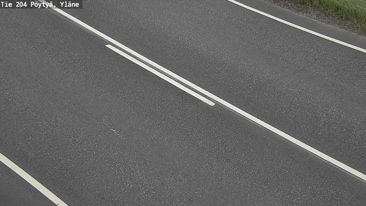 Weather Camera Image Road 204 Pöytyä, Yläne, Pöytyä, Varsinais-Suomi