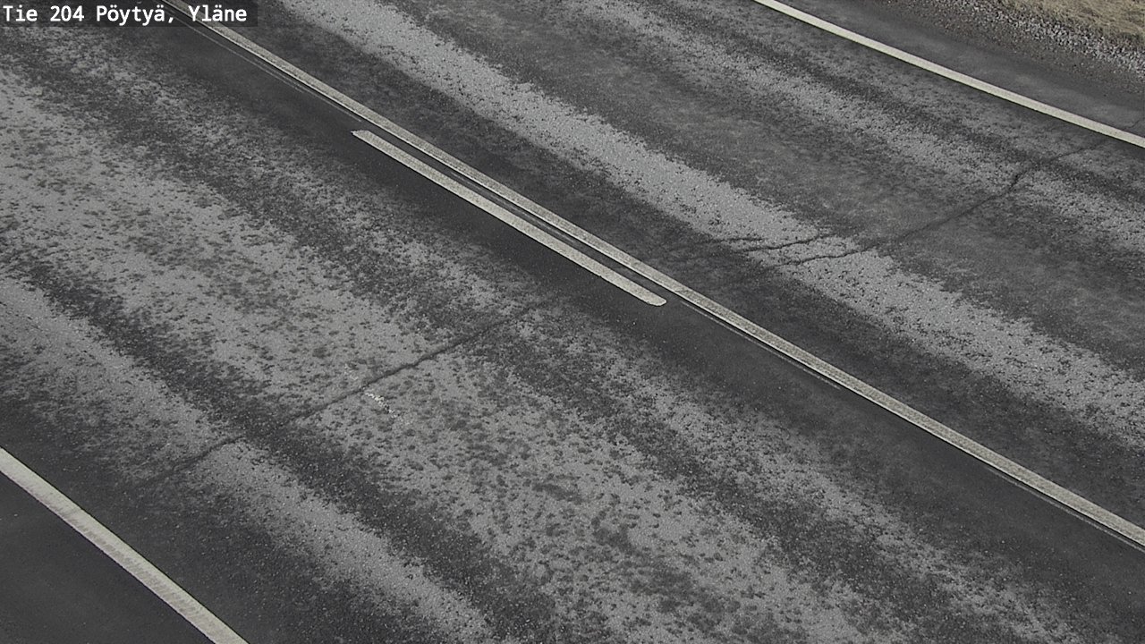 Weather Camera Image Road 204 Pöytyä, Yläne, Pöytyä, Varsinais-Suomi