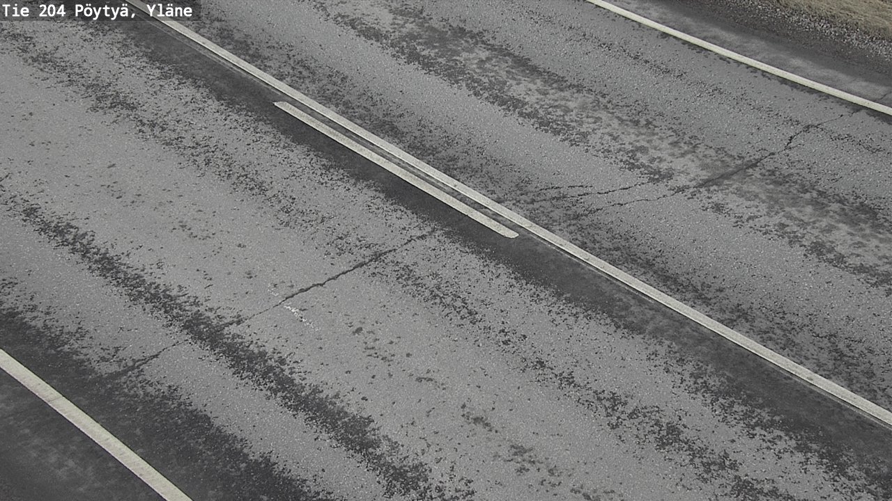 Weather Camera Image Road 204 Pöytyä, Yläne, Pöytyä, Varsinais-Suomi