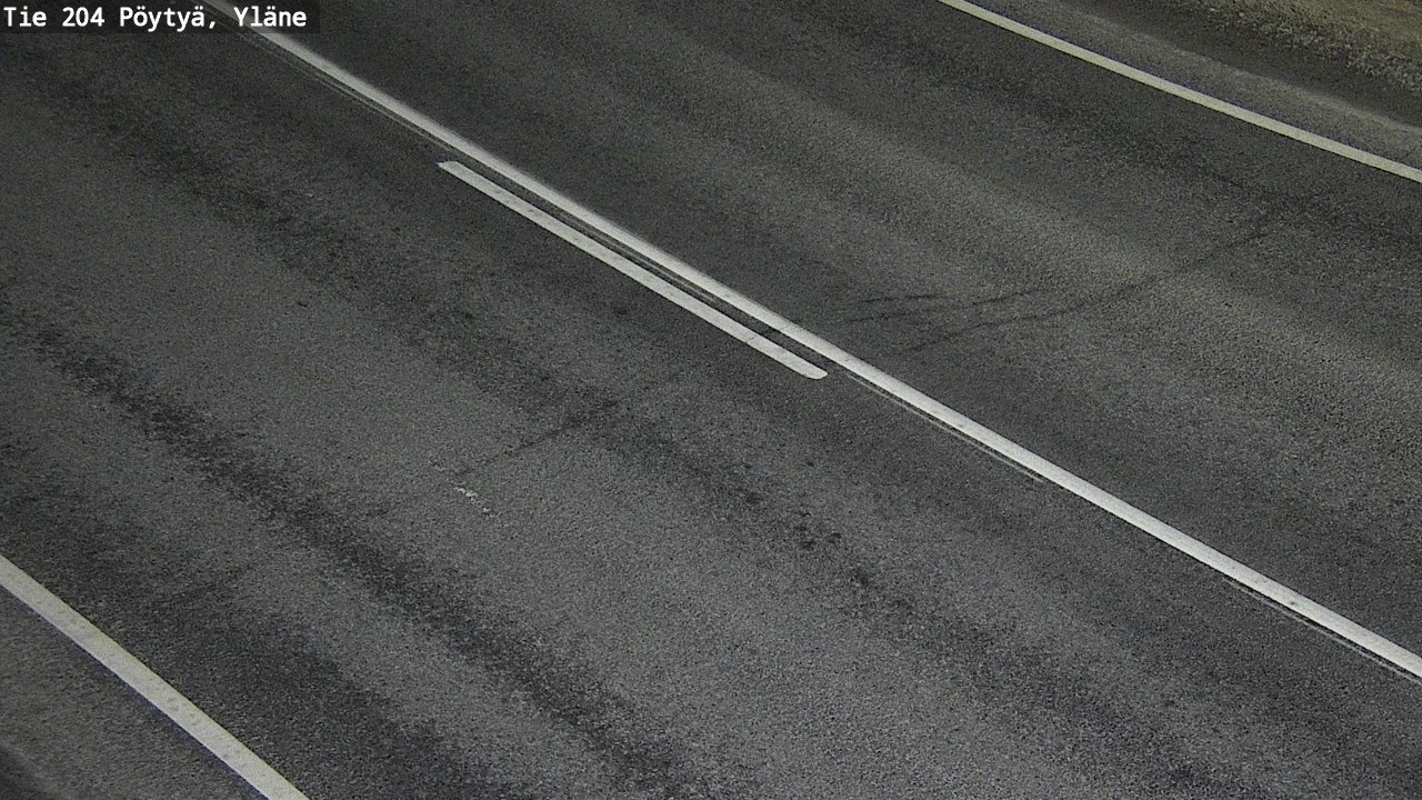Weather Camera Image Väg 204 Pöytyä, Yläne, Pöytyä, Varsinais-Suomi