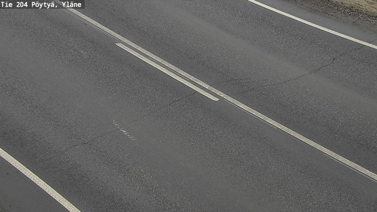 Weather Camera Image Road 204 Pöytyä, Yläne, Pöytyä, Varsinais-Suomi
