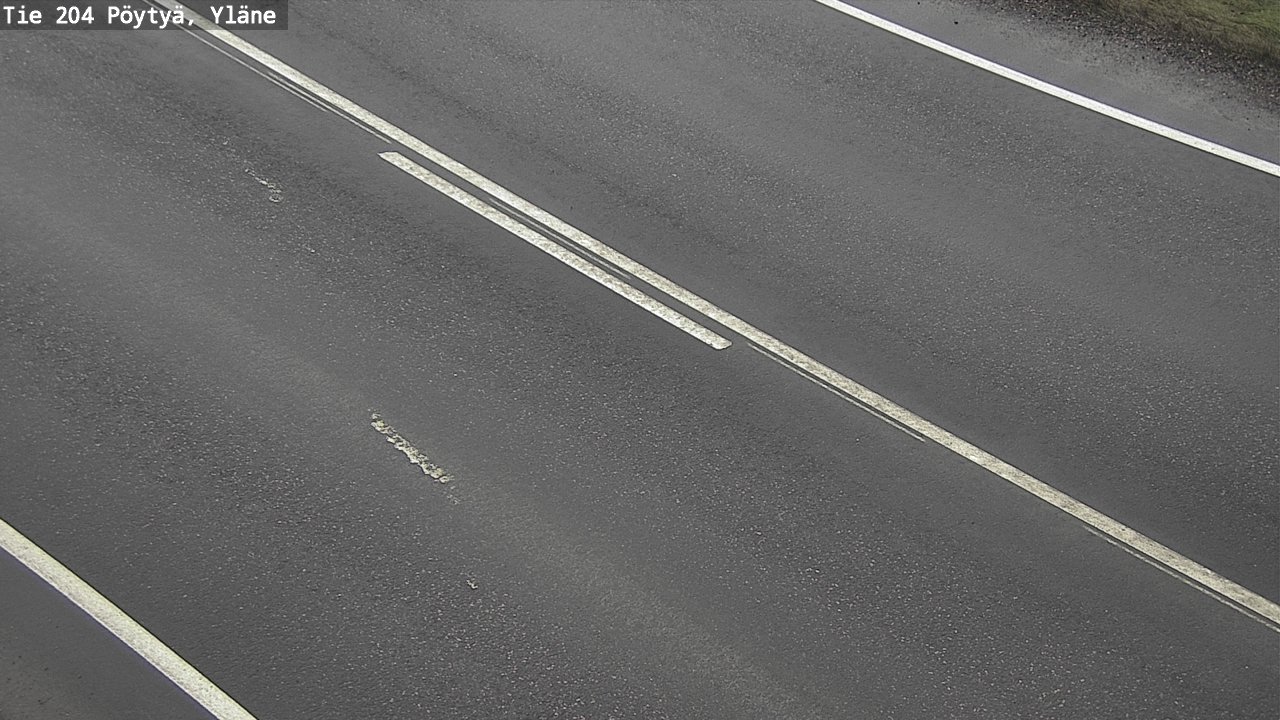 Weather Camera Image Road 204 Pöytyä, Yläne, Pöytyä, Varsinais-Suomi