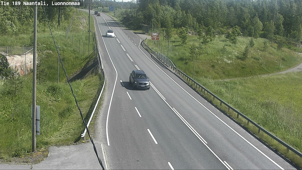 Weather Camera Image Road 189 Naantali, Luonnonmaa, Naantali, Varsinais-Suomi