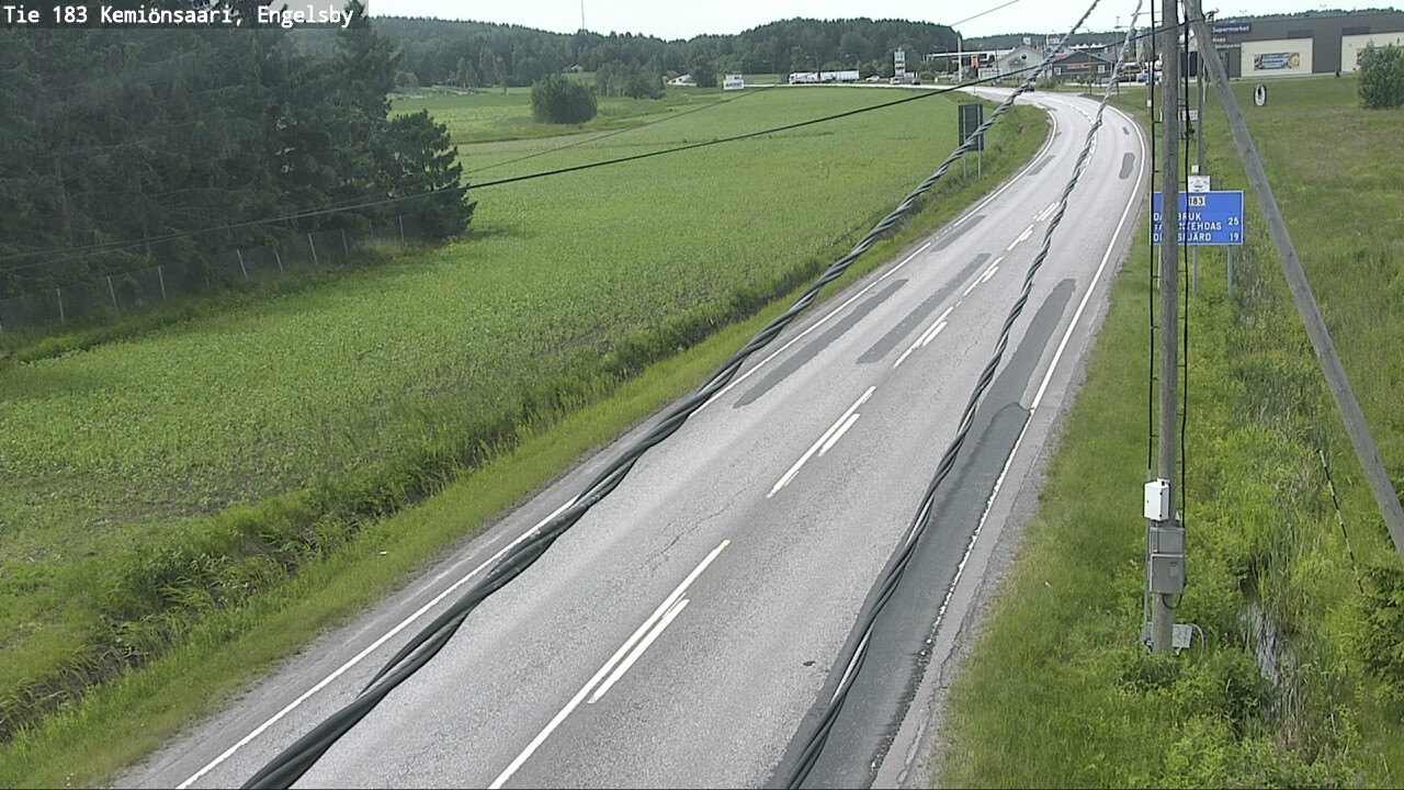 Weather Camera Image Väg 183 Kimito, Engelsby, Kemiönsaari, Varsinais-Suomi