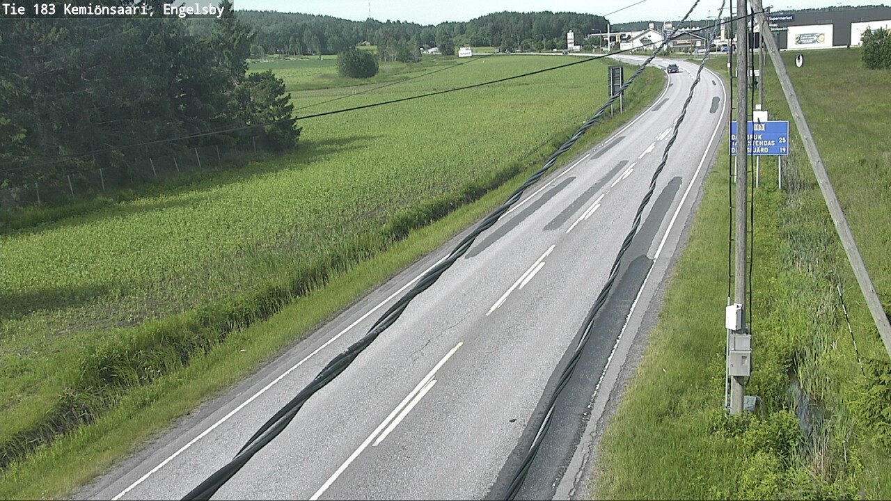 Weather Camera Image Väg 183 Kimito, Engelsby, Kemiönsaari, Varsinais-Suomi