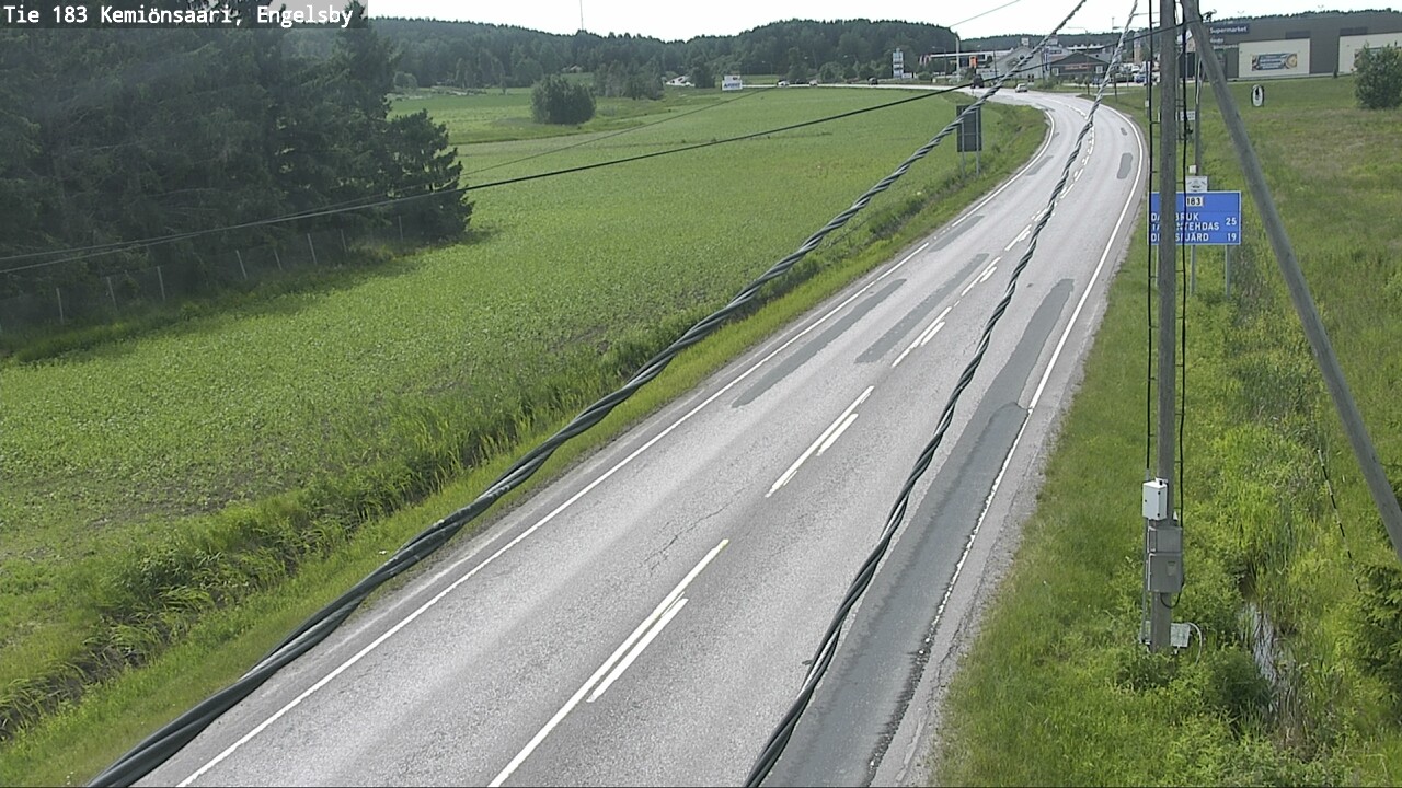 Weather Camera Image Väg 183 Kimito, Engelsby, Kemiönsaari, Varsinais-Suomi