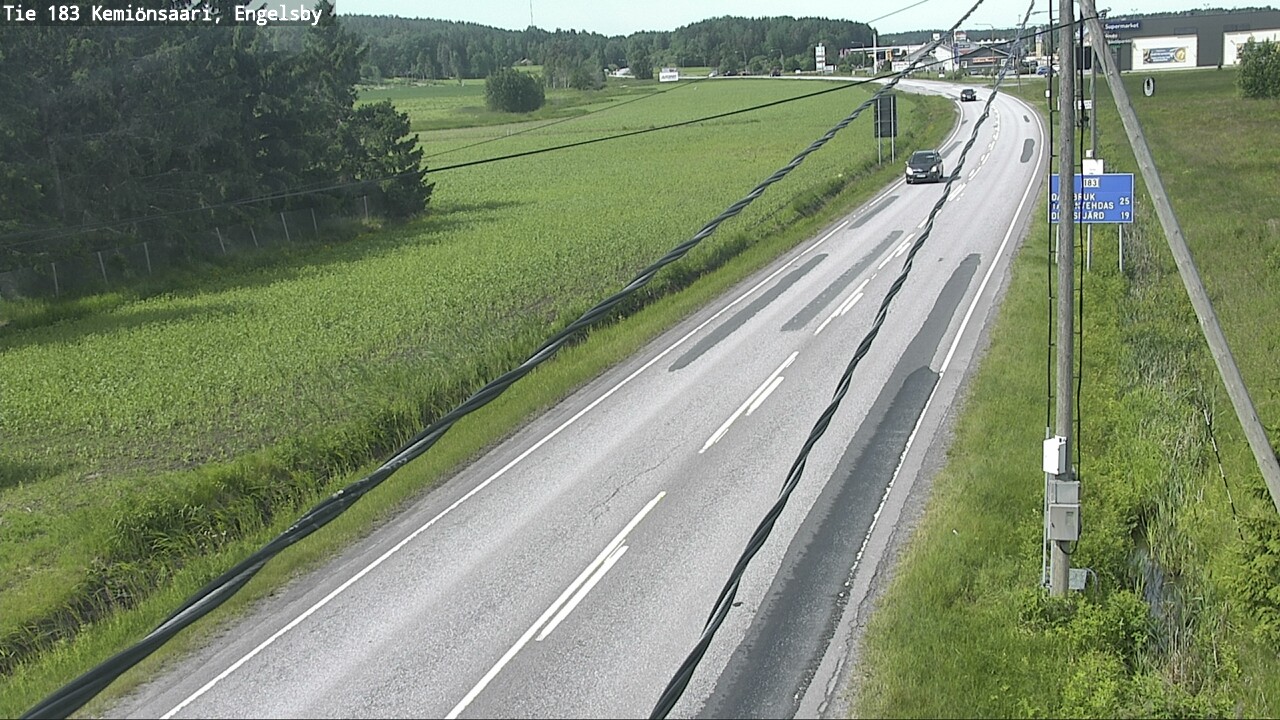 Weather Camera Image Väg 183 Kimito, Engelsby, Kemiönsaari, Varsinais-Suomi