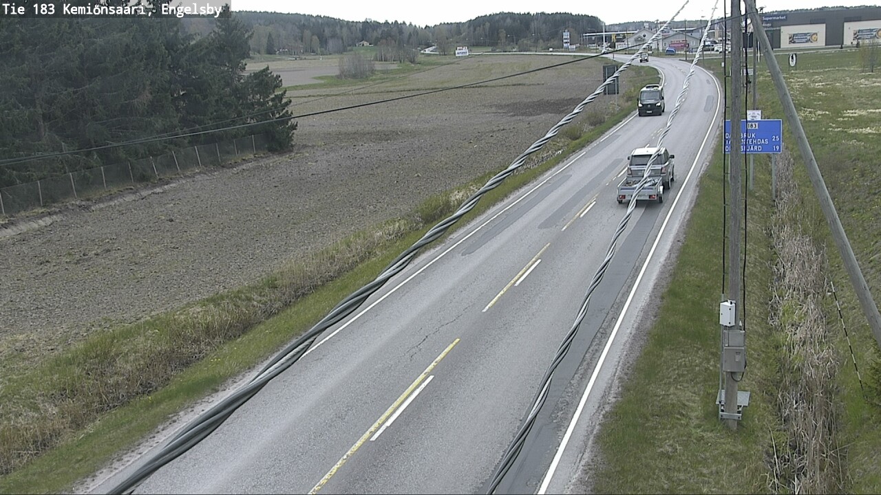 Weather Camera Image Väg 183 Kimito, Engelsby, Kemiönsaari, Varsinais-Suomi