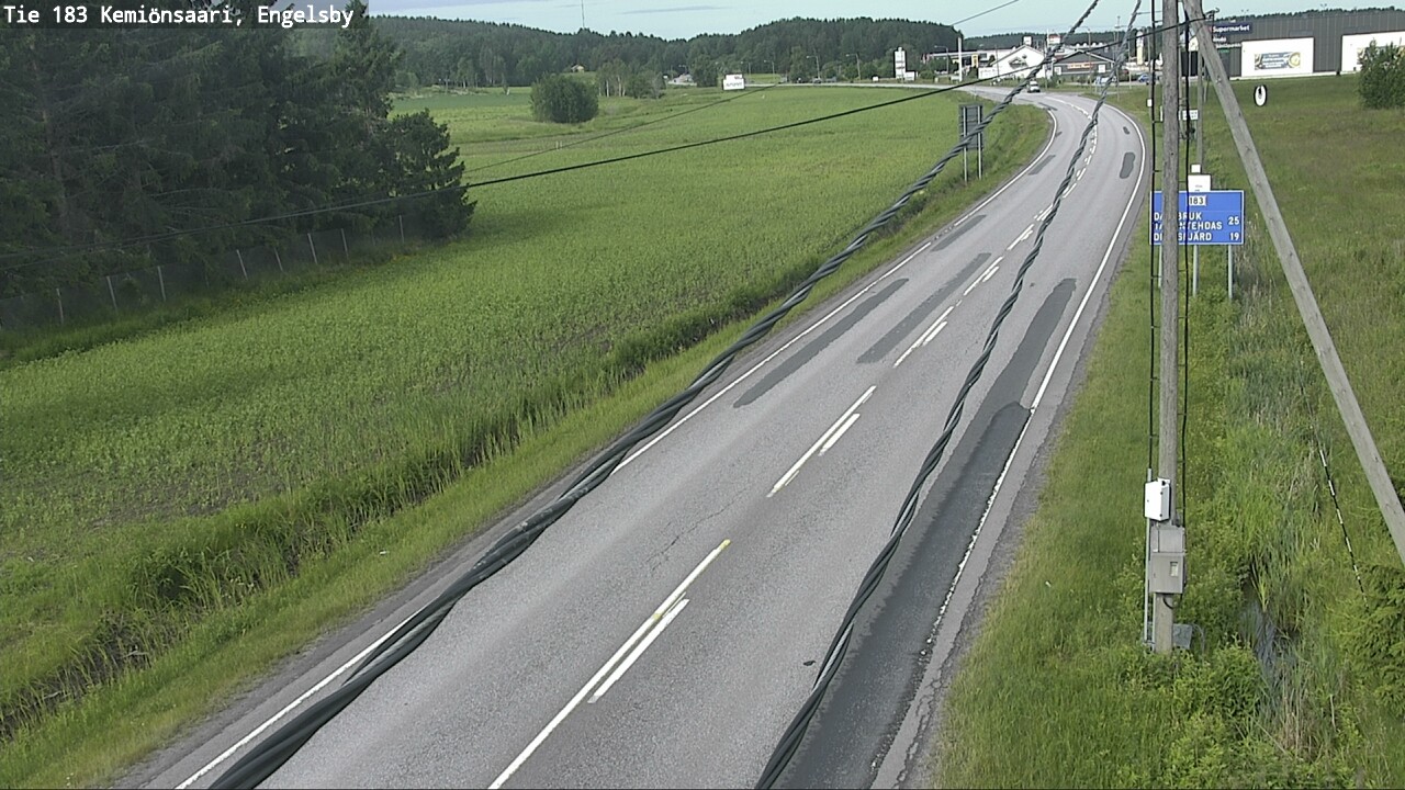 Weather Camera Image Väg 183 Kimito, Engelsby, Kemiönsaari, Varsinais-Suomi