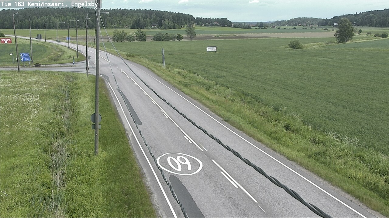 Weather Camera Image Väg 183 Kimito, Engelsby, Kemiönsaari, Varsinais-Suomi