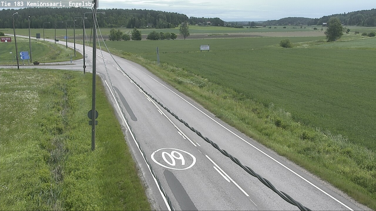 Weather Camera Image Väg 183 Kimito, Engelsby, Kemiönsaari, Varsinais-Suomi