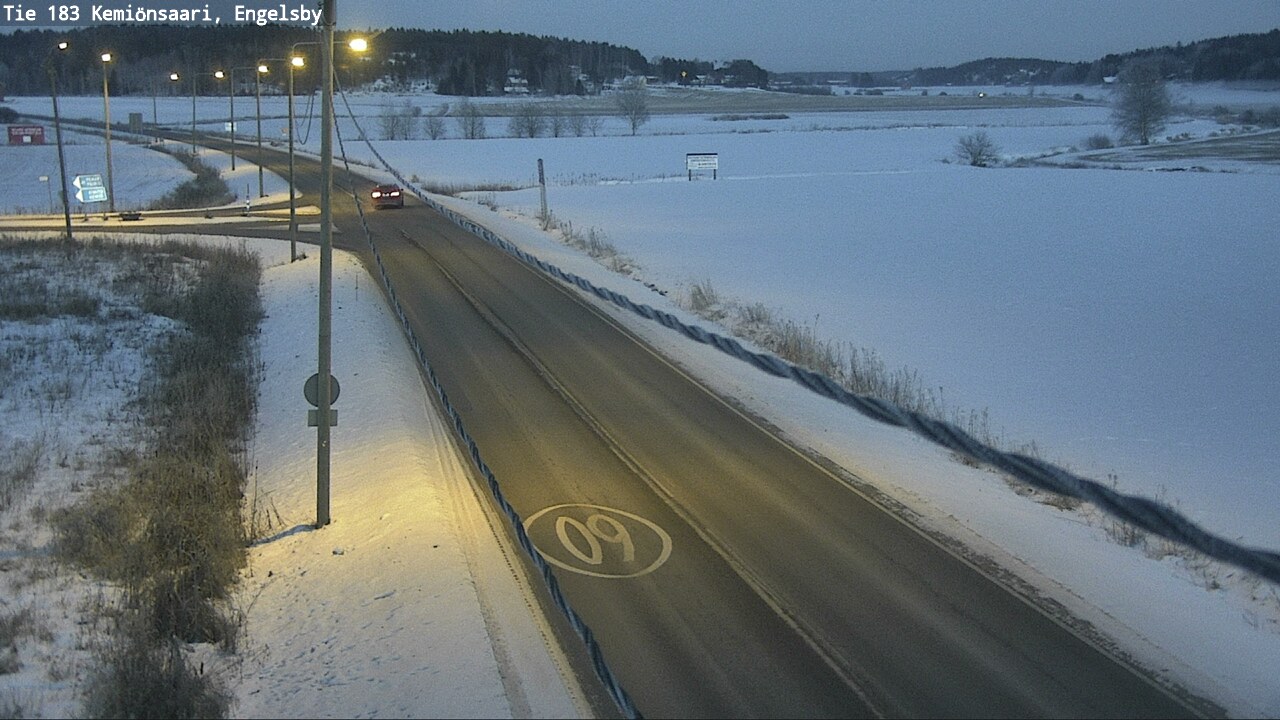 Weather Camera Image Väg 183 Kimito, Engelsby, Kemiönsaari, Varsinais-Suomi