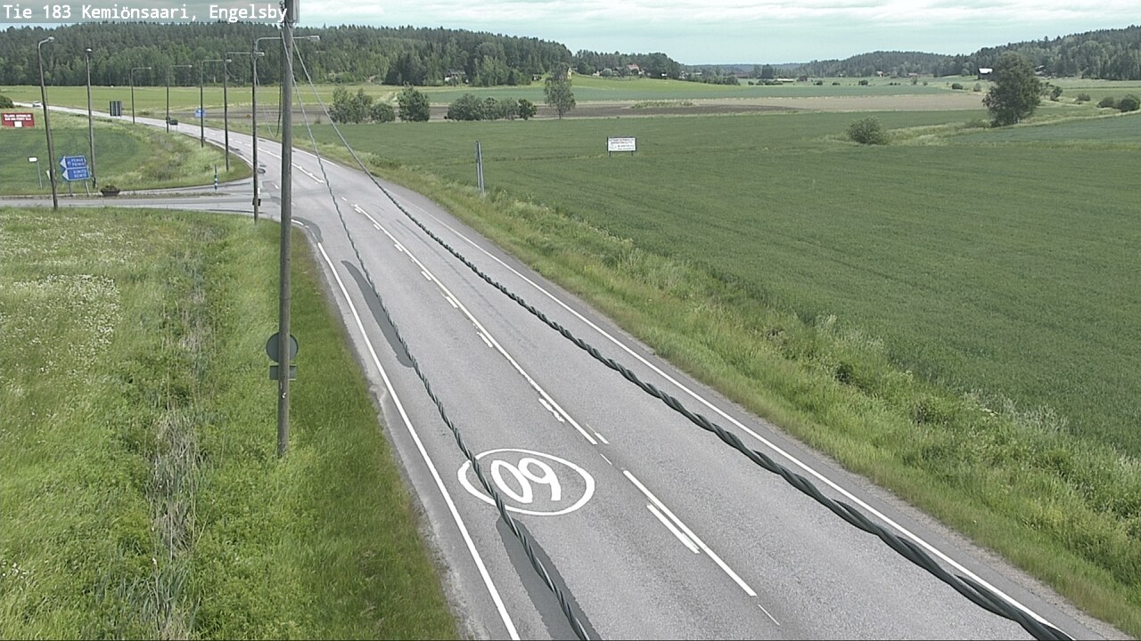 Weather Camera Image Väg 183 Kimito, Engelsby, Kemiönsaari, Varsinais-Suomi