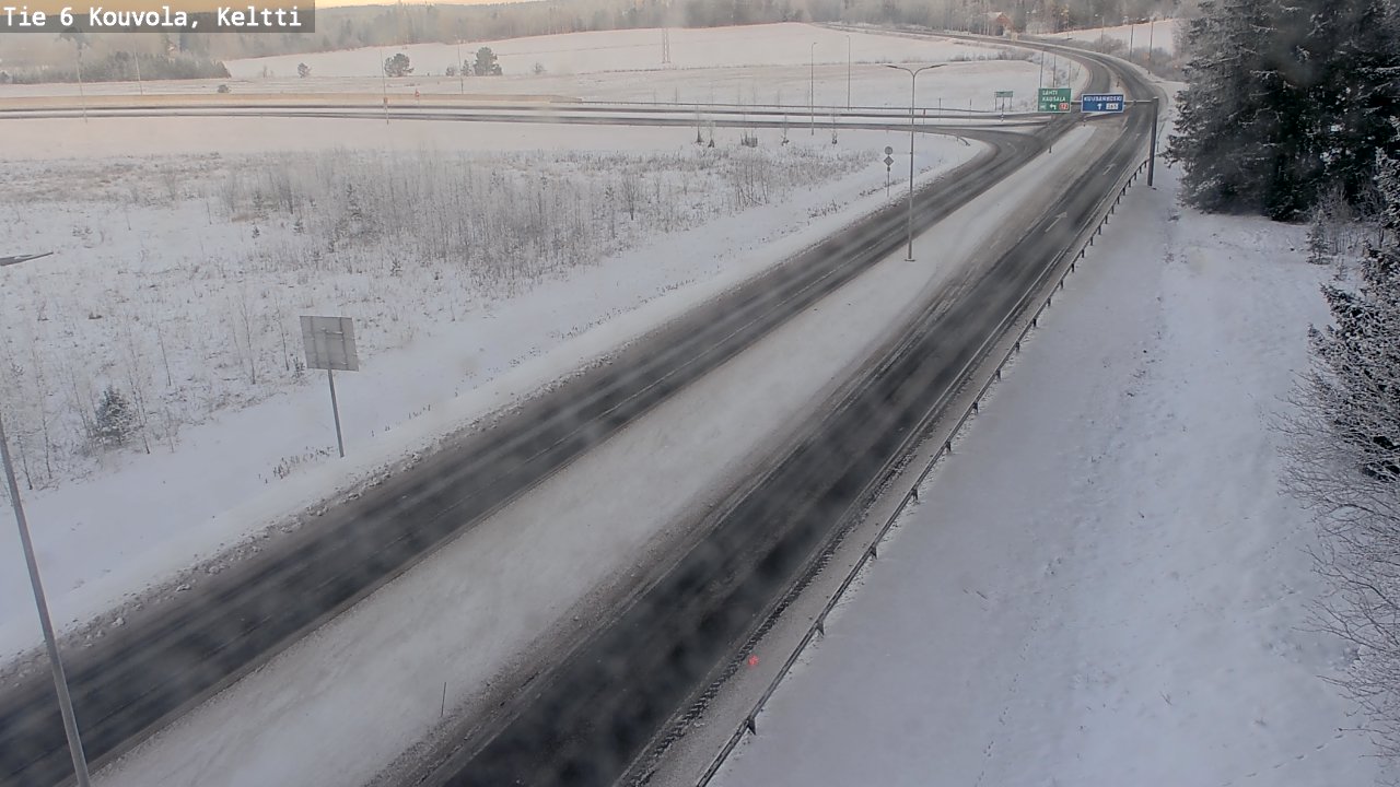 Weather Camera Image Väg 6 Kouvola,  Keltti, Kouvola, Kymenlaakso