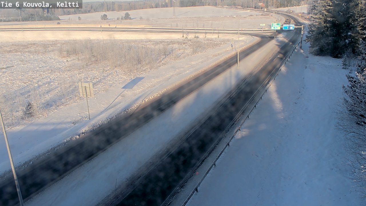 Weather Camera Image Väg 6 Kouvola,  Keltti, Kouvola, Kymenlaakso