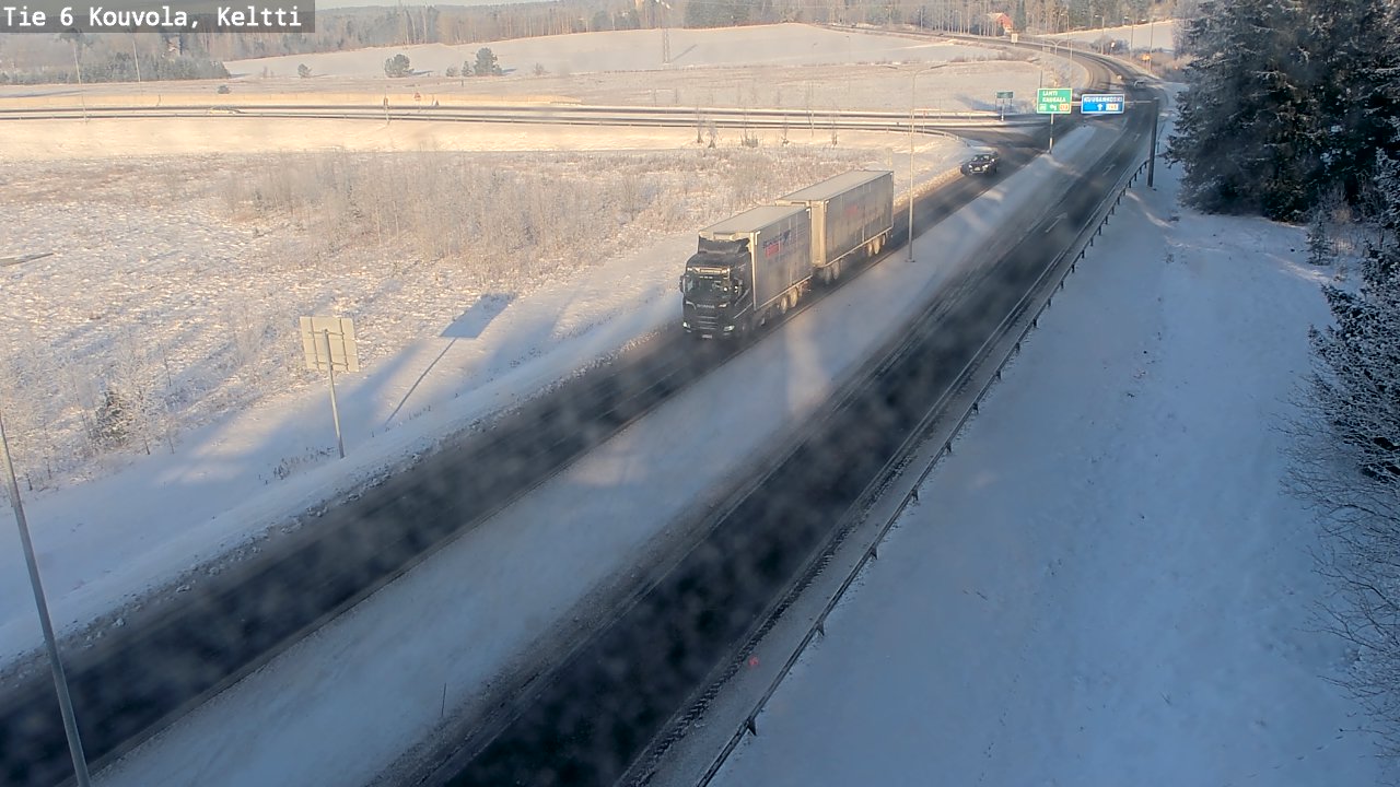 Weather Camera Image Väg 6 Kouvola,  Keltti, Kouvola, Kymenlaakso