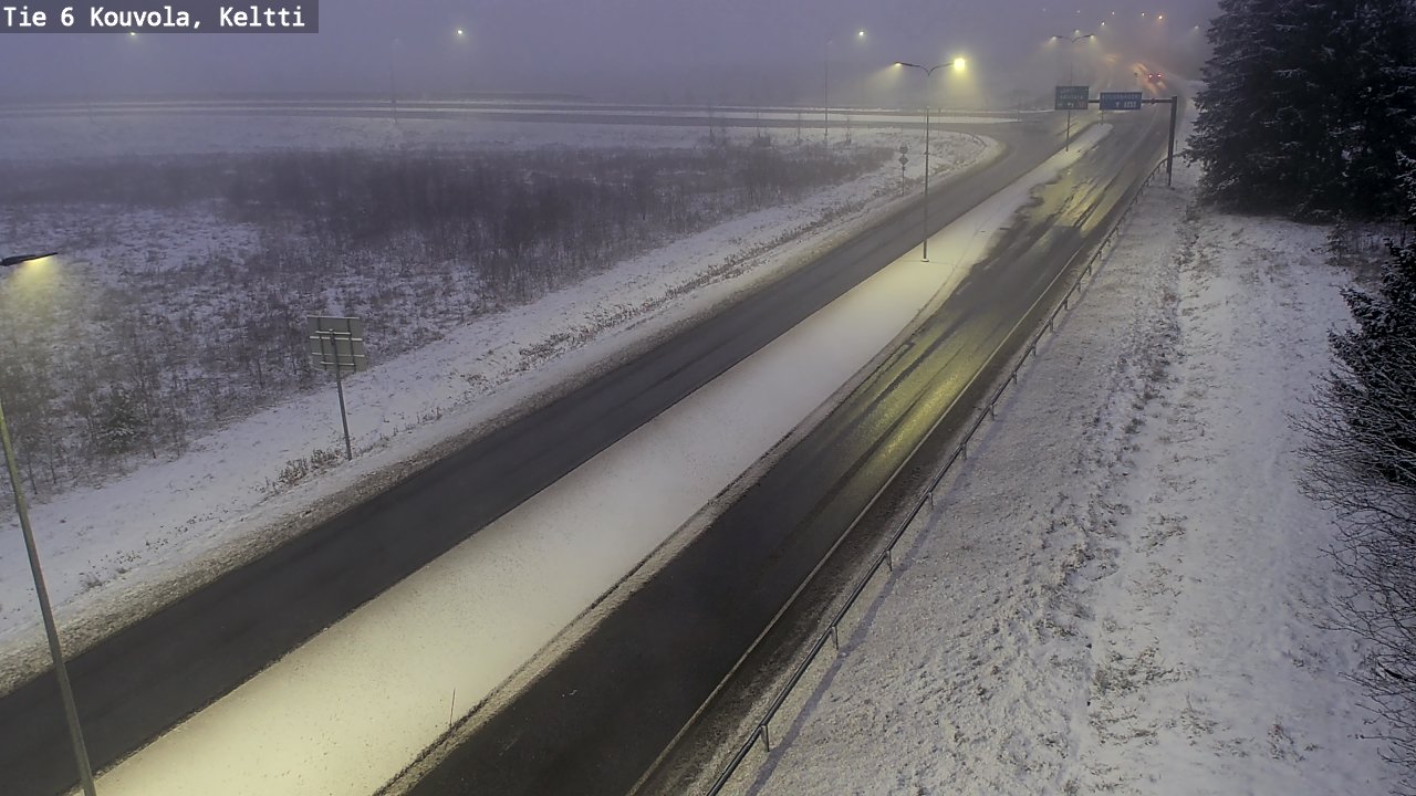 Weather Camera Image Väg 6 Kouvola, Keltti, Kouvola, Kymenlaakso
