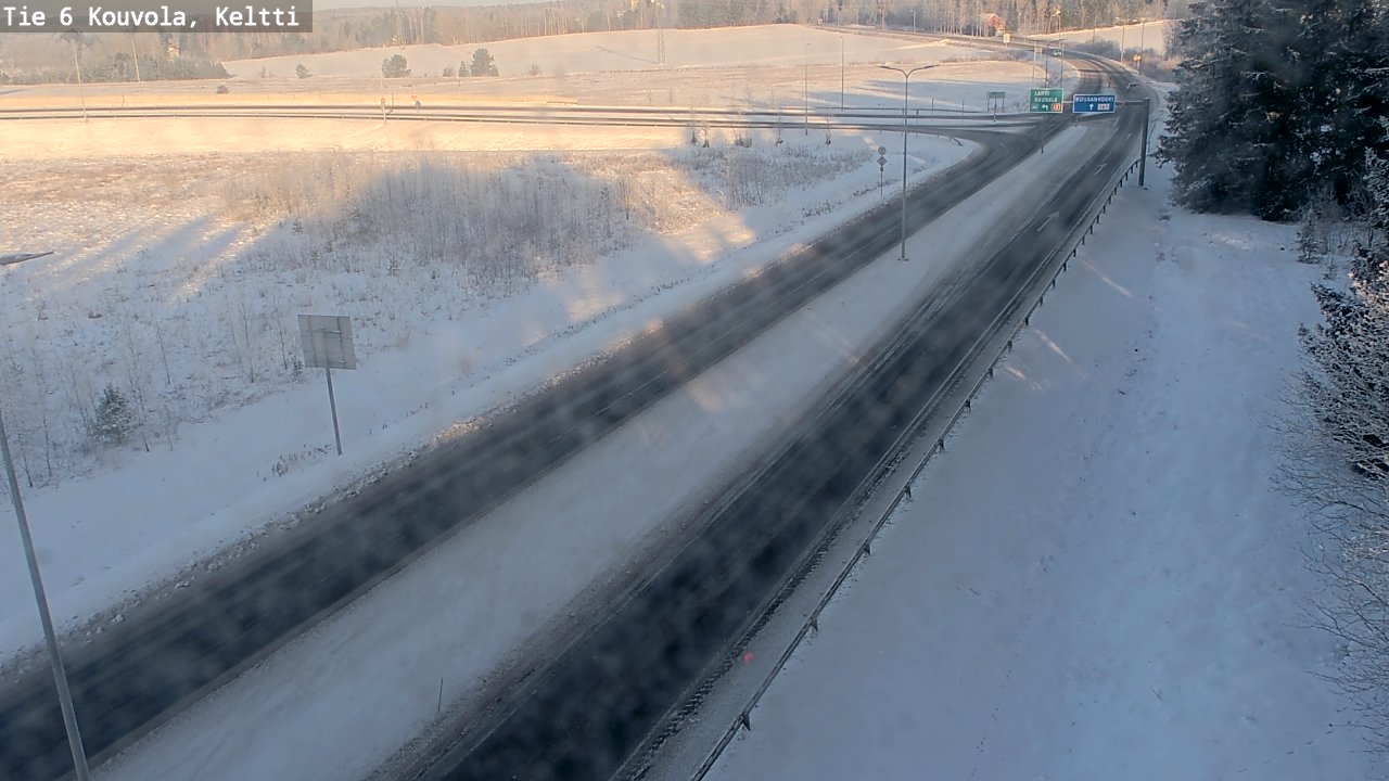 Weather Camera Image Väg 6 Kouvola,  Keltti, Kouvola, Kymenlaakso