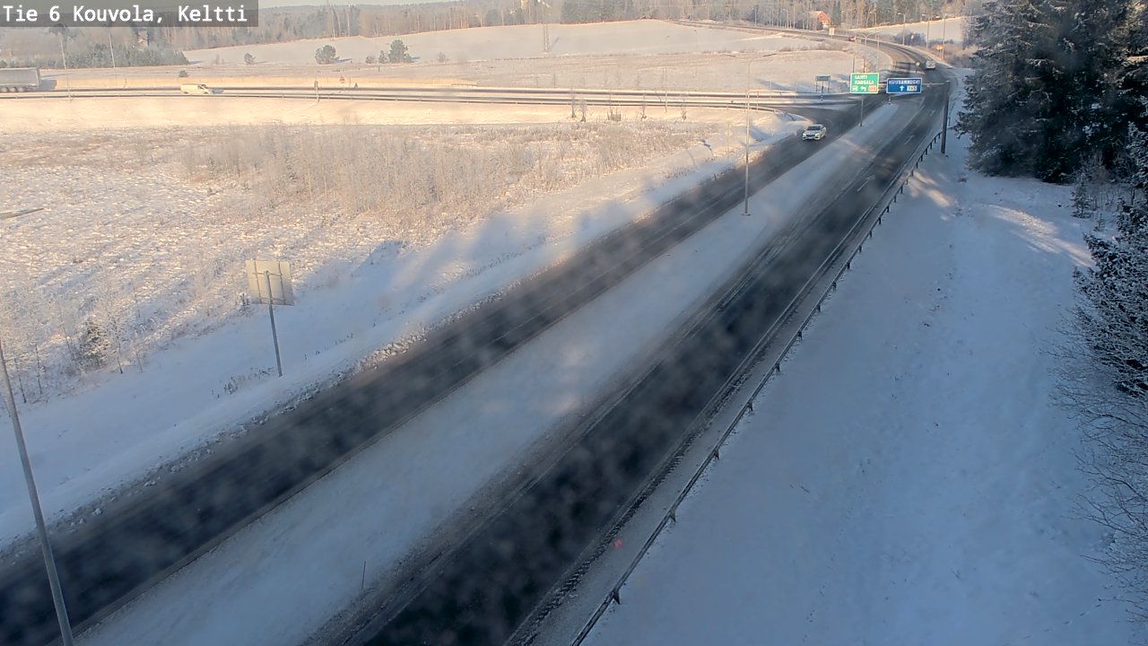 Weather Camera Image Väg 6 Kouvola,  Keltti, Kouvola, Kymenlaakso