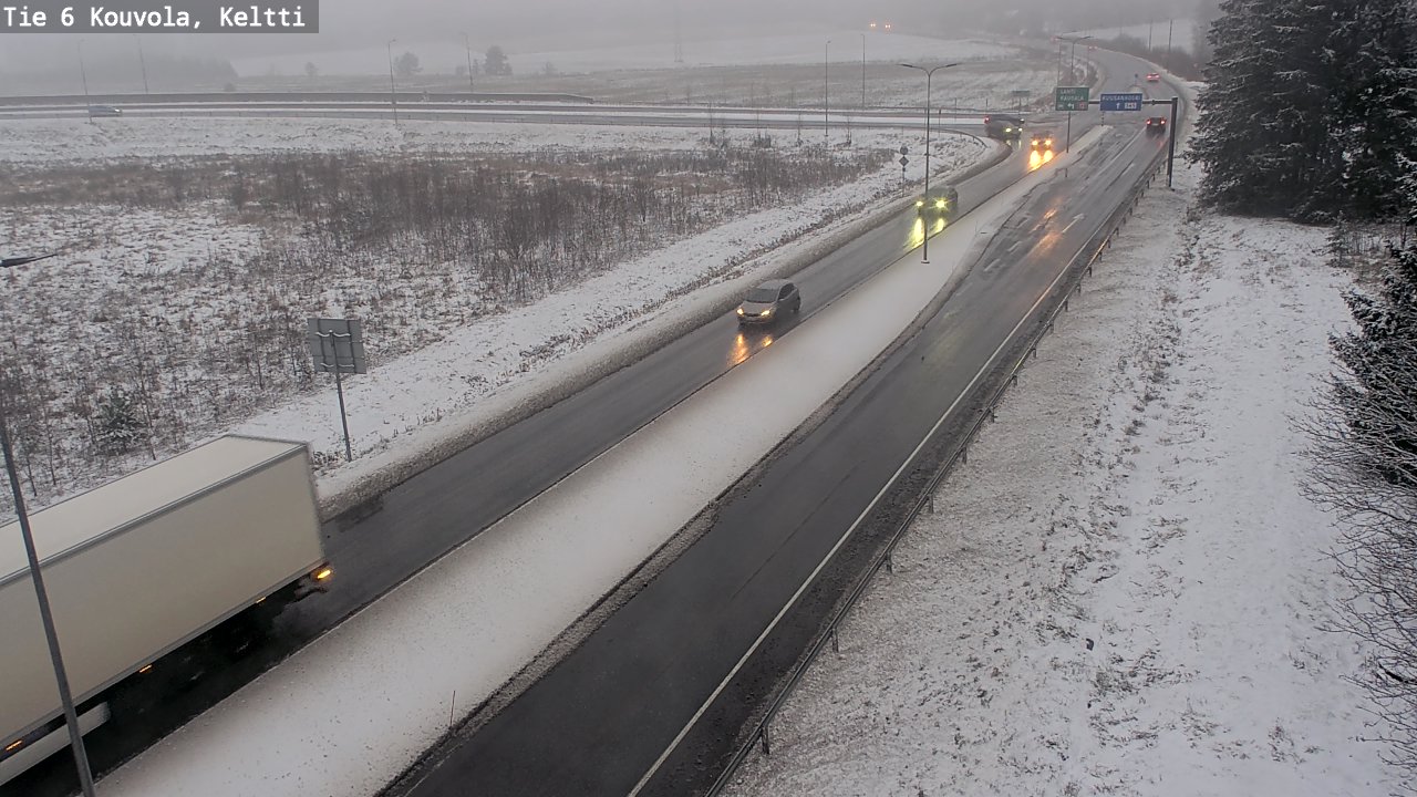 Weather Camera Image Väg 6 Kouvola,  Keltti, Kouvola, Kymenlaakso