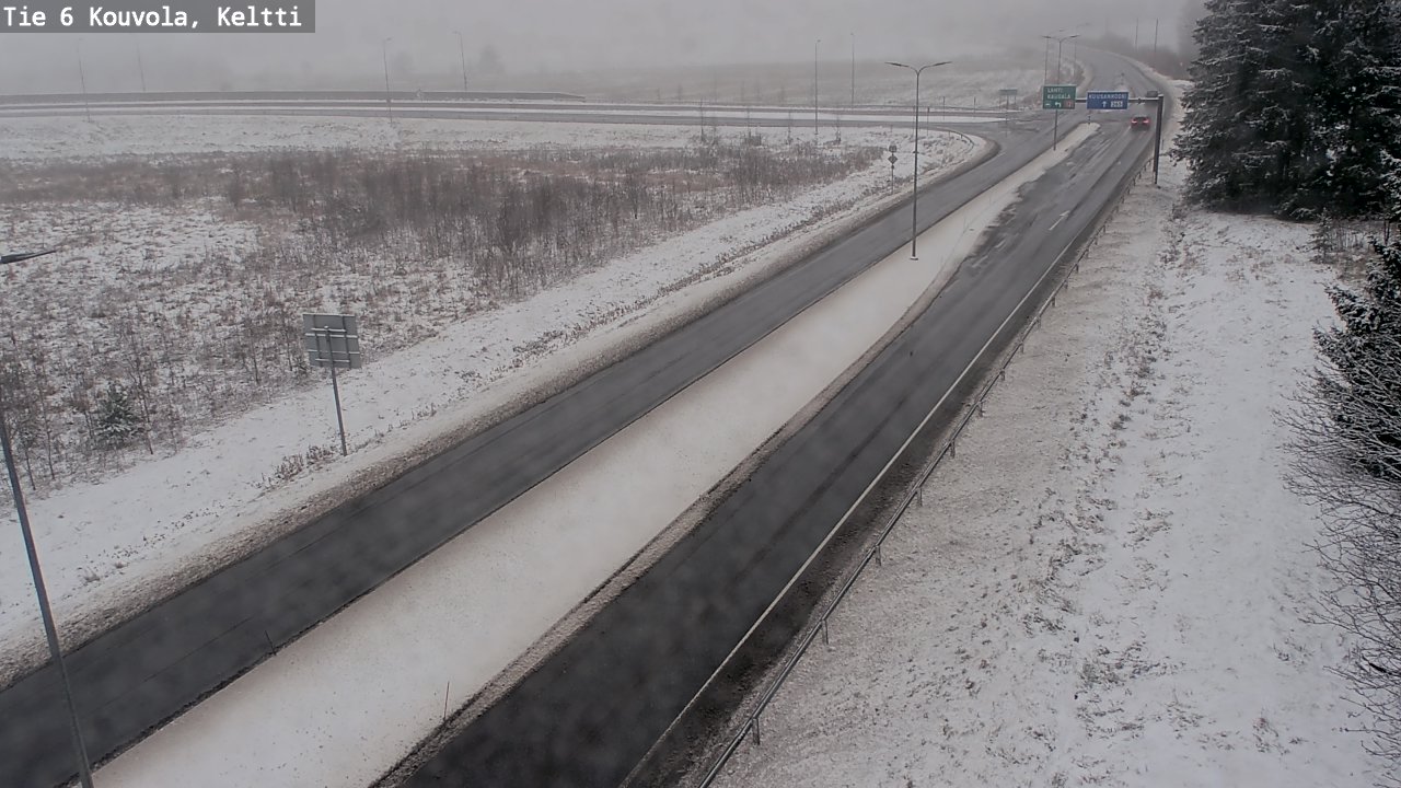 Weather Camera Image Väg 6 Kouvola,  Keltti, Kouvola, Kymenlaakso