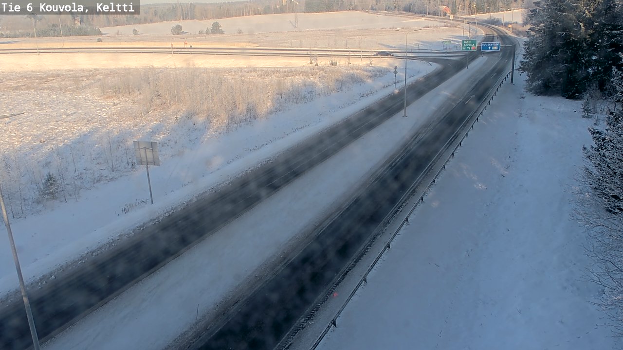 Weather Camera Image Väg 6 Kouvola,  Keltti, Kouvola, Kymenlaakso