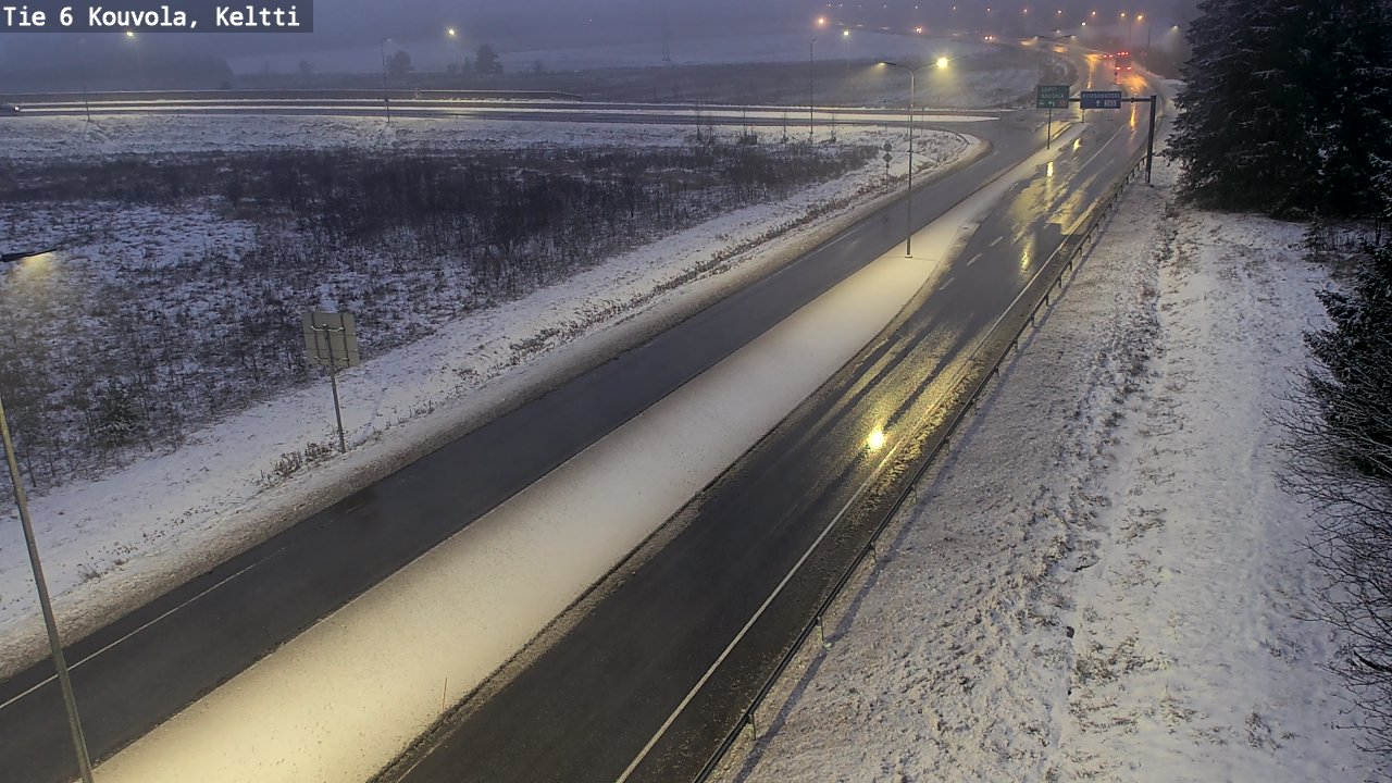 Weather Camera Image Väg 6 Kouvola,  Keltti, Kouvola, Kymenlaakso