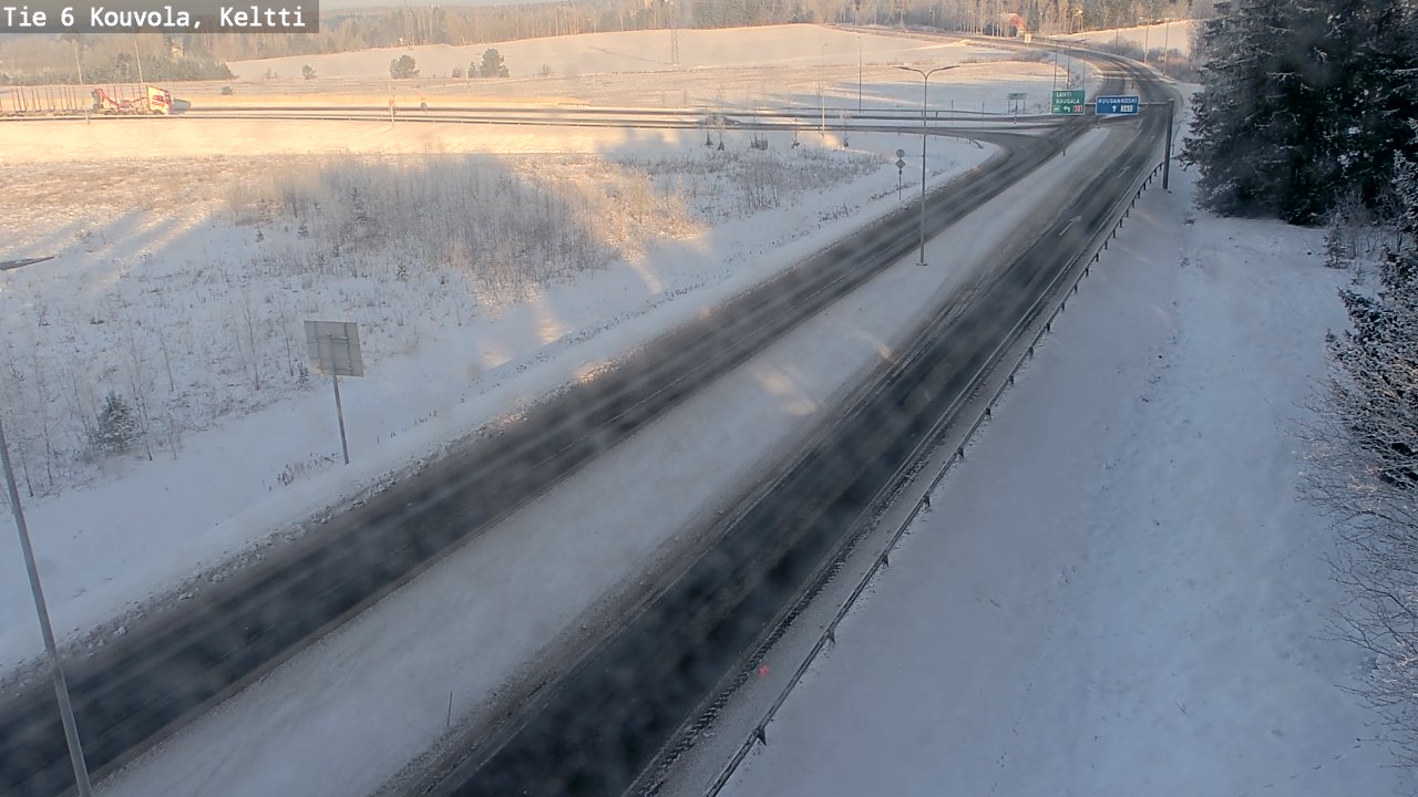 Weather Camera Image Väg 6 Kouvola,  Keltti, Kouvola, Kymenlaakso