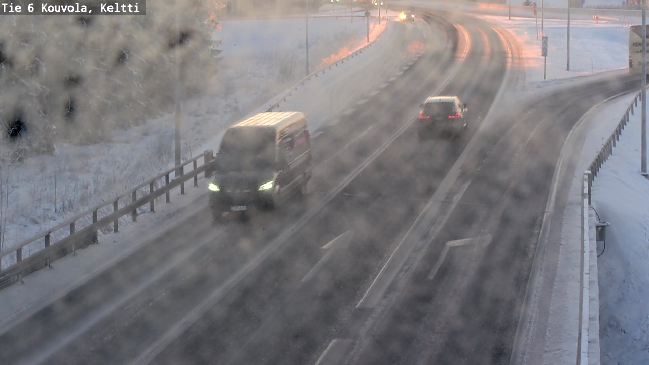 Weather Camera Image Väg 6 Kouvola,  Keltti, Kouvola, Kymenlaakso
