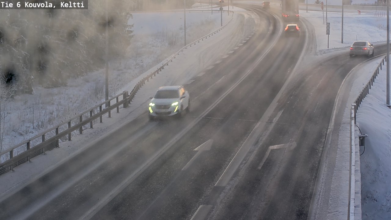 Weather Camera Image Väg 6 Kouvola,  Keltti, Kouvola, Kymenlaakso