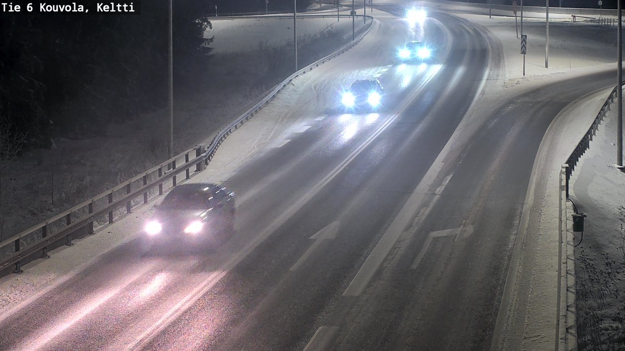 Weather Camera Image Väg 6 Kouvola,  Keltti, Kouvola, Kymenlaakso