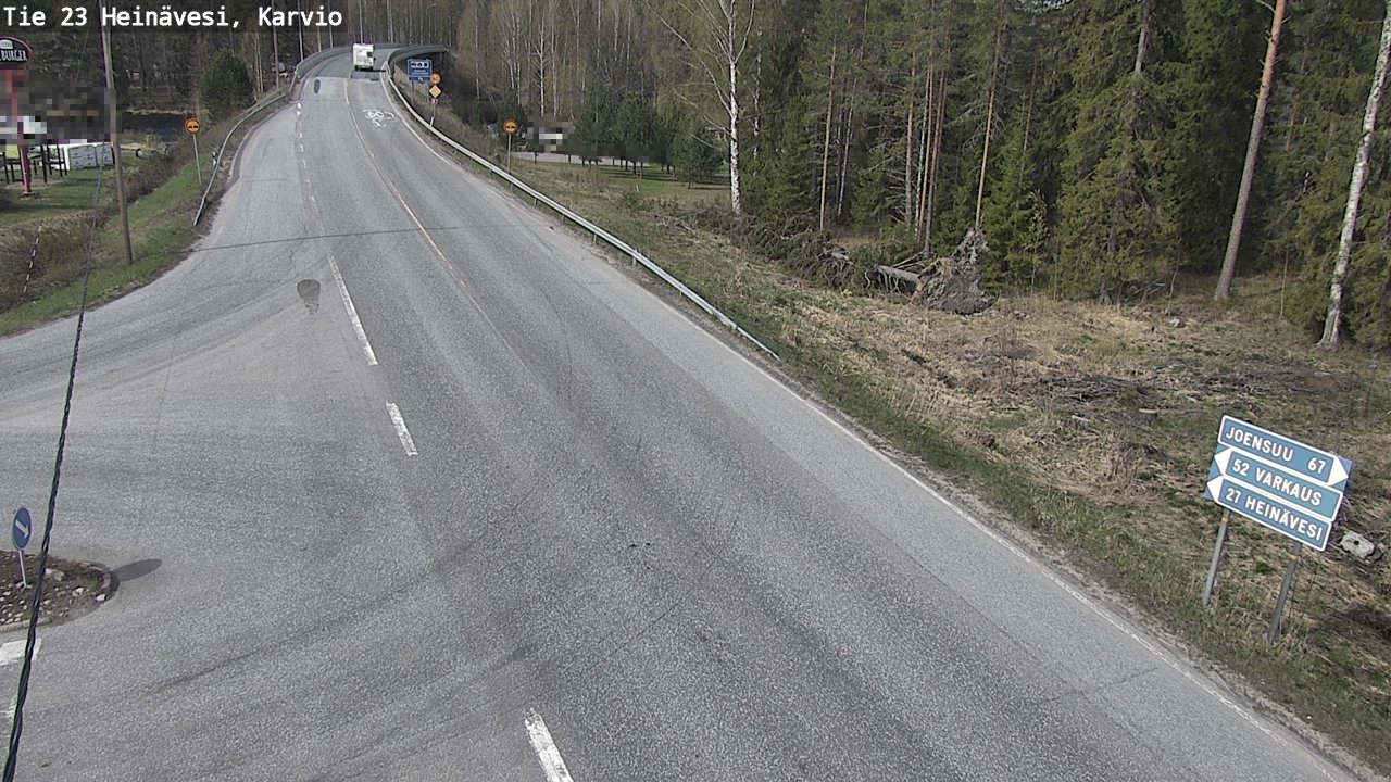 Weather Camera Image Väg 23 Heinävesi, Karvio, Heinävesi, Pohjois-Karjala