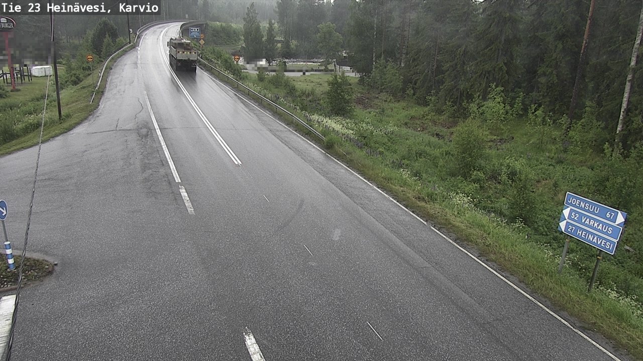 Weather Camera Image Väg 23 Heinävesi, Karvio, Heinävesi, Pohjois-Karjala