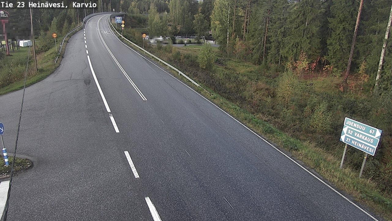 Weather Camera Image Väg 23 Heinävesi, Karvio, Heinävesi, Pohjois-Karjala