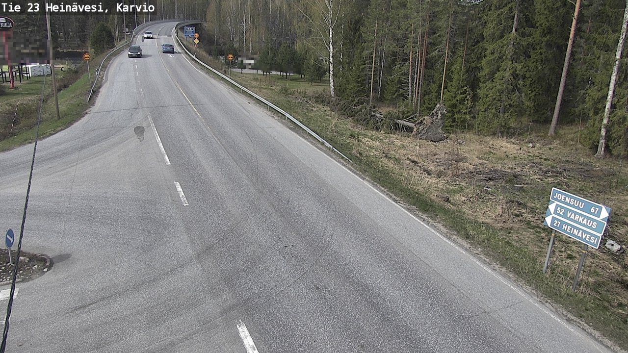 Weather Camera Image Väg 23 Heinävesi, Karvio, Heinävesi, Pohjois-Karjala