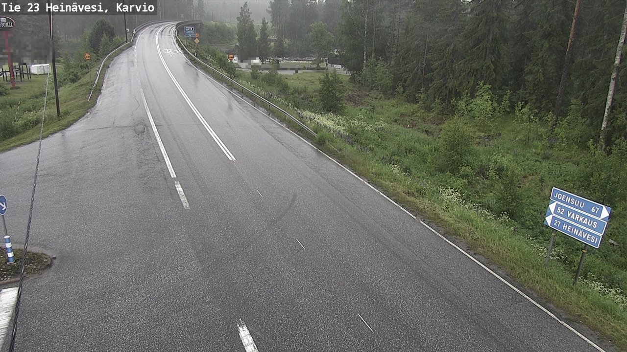 Weather Camera Image Väg 23 Heinävesi, Karvio, Heinävesi, Pohjois-Karjala