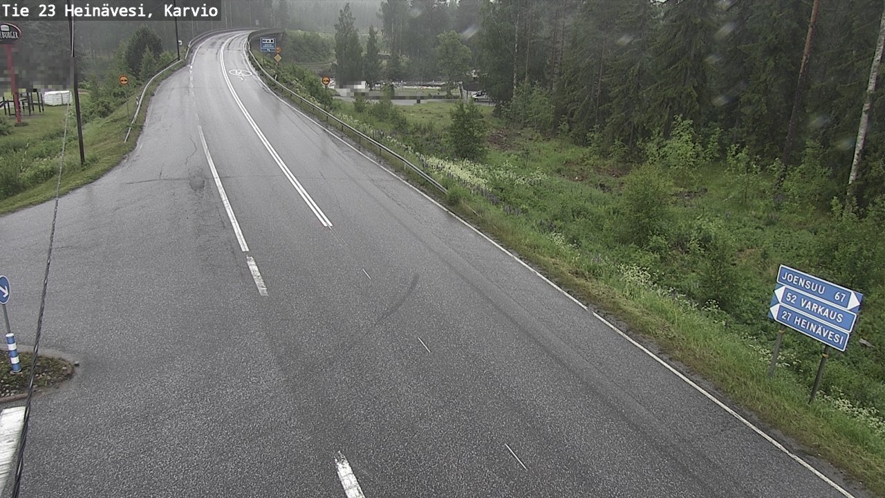 Weather Camera Image Väg 23 Heinävesi, Karvio, Heinävesi, Pohjois-Karjala