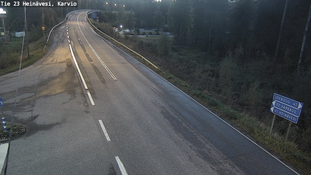 Weather Camera Image Väg 23 Heinävesi, Karvio, Heinävesi, Pohjois-Karjala