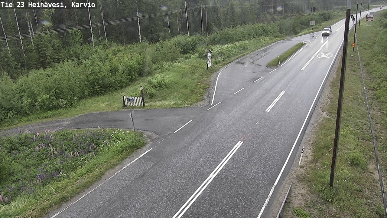 Weather Camera Image Väg 23 Heinävesi, Karvio, Heinävesi, Pohjois-Karjala