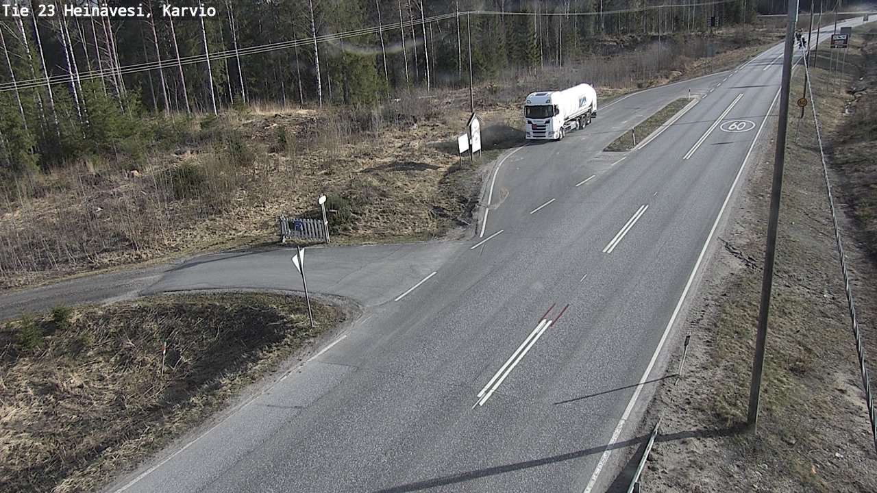 Weather Camera Image Väg 23 Heinävesi, Karvio, Heinävesi, Pohjois-Karjala