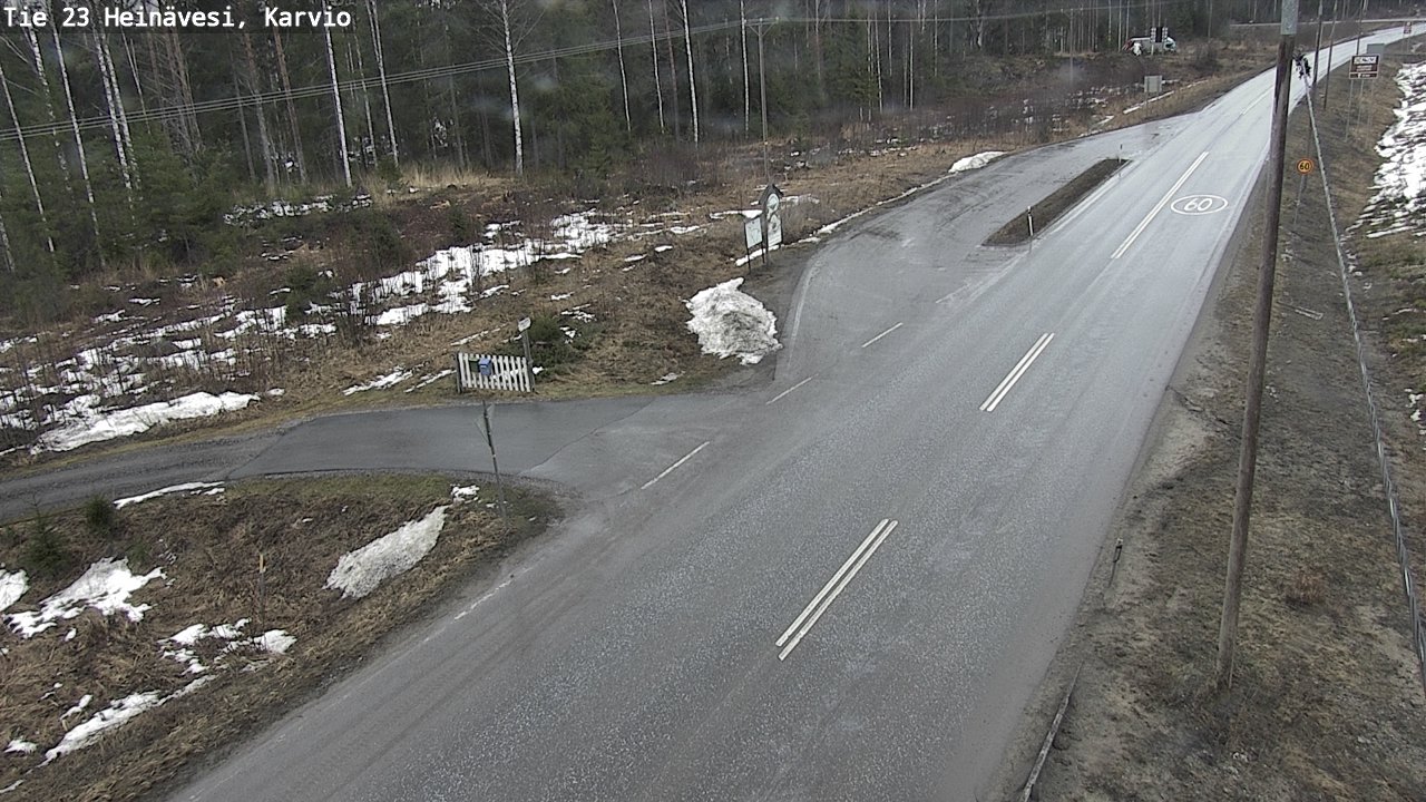 Weather Camera Image Road 23 Heinävesi, Karvio, Heinävesi, Pohjois-Karjala