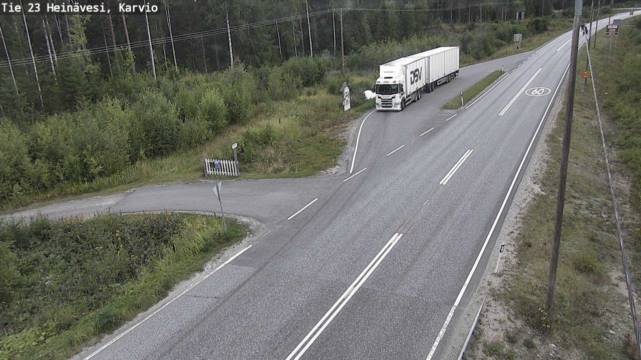 Weather Camera Image Road 23 Heinävesi, Karvio, Heinävesi, Pohjois-Karjala