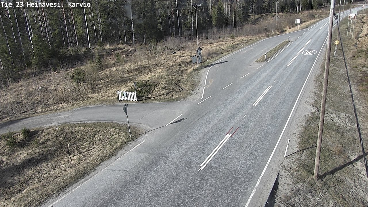 Weather Camera Image Road 23 Heinävesi, Karvio, Heinävesi, Pohjois-Karjala