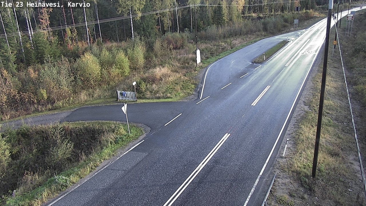 Weather Camera Image Road 23 Heinävesi, Karvio, Heinävesi, Pohjois-Karjala