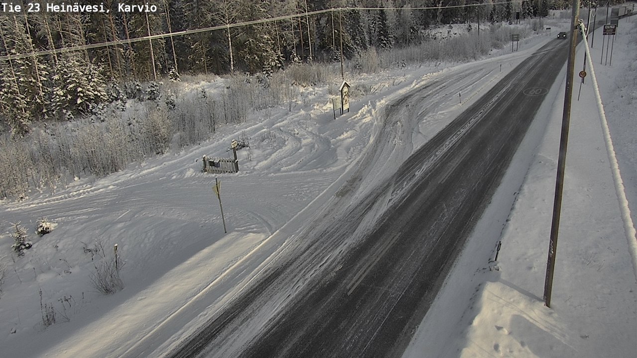 Weather Camera Image Väg 23 Heinävesi, Karvio, Heinävesi, Pohjois-Karjala
