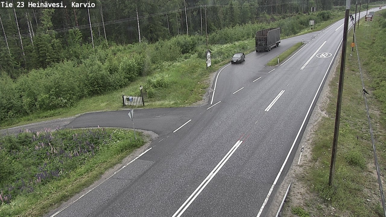 Weather Camera Image Väg 23 Heinävesi, Karvio, Heinävesi, Pohjois-Karjala
