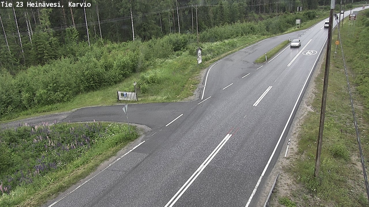 Weather Camera Image Väg 23 Heinävesi, Karvio, Heinävesi, Pohjois-Karjala