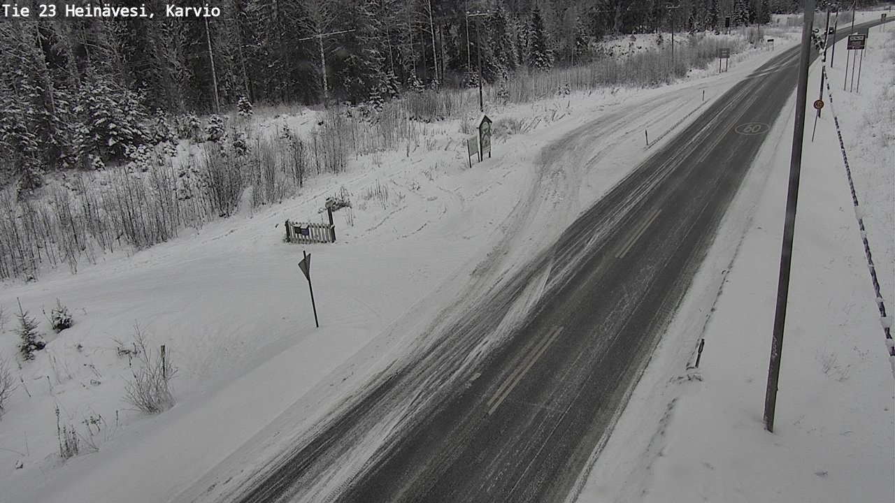 Weather Camera Image Road 23 Heinävesi, Karvio, Heinävesi, Pohjois-Karjala